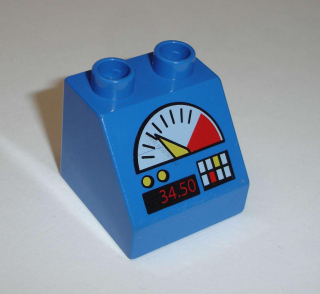Lego Duplo D12590 (6474pb30) kostka 2x2 šikmá (měřidlo s dispejem a tlačítky) POUŽITÉ