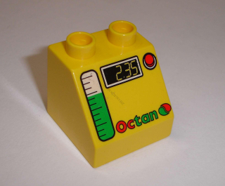 Lego Duplo D12612 (6474pb24) kostka 2x2 šikmá (stojan na benzín) POUŽITÉ