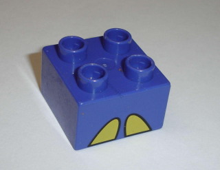 Lego Duplo D13372 (3437pb011) kostka 2x2 s potiskem (žirafí tlapy) POUŽITÉ