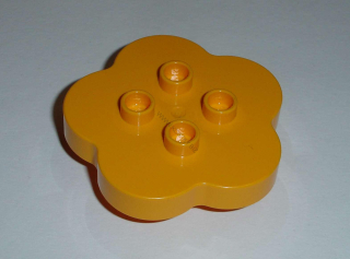 Lego Duplo D10430 (15515) kostka 4x4 rostlina br. sv. oranžová POUŽITÉ
