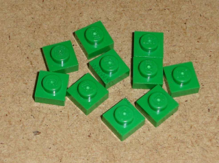 Lego 200105-X (3024) destička, podložka 1x1 10 ks POUŽITÉ