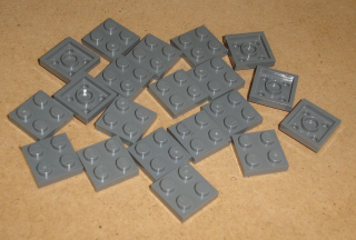 Lego 201955-X (3022) destička, podložka 2x2 20 ks POUŽITÉ
