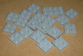 Lego 202015-X (3022) destička, podložka 2x2 20 ks POUŽITÉ