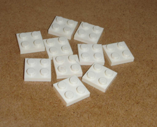 Lego 202125-X (3022) destička, podložka 2x2 10 ks POUŽITÉ