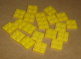 Lego 202130-X (3022) destička, podložka 2x2 20 ks POUŽITÉ
