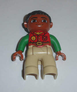 Lego Duplo D80250 (47394pb216) figurka pilot Safari letadla (set 10804) POUŽITÉ