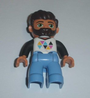 Lego Duplo D80253 (47394pb233) figurka muž s vousy POUŽITÉ