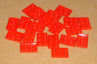 Lego 202480-X (3021) destička, podložka 2x3 20 ks POUŽITÉ