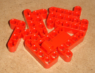 Lego 520610-X (32140) technic rameno 2x4 10 ks POUŽITÉ