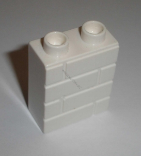 Lego Duplo D10036 (25550) kostka 1x2x2 zeď - cihly bílá 1 ks POUŽITÉ