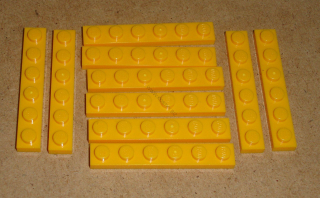 Lego 201250-X (3666) destička, podložka 1x6 10 ks POUŽITÉ