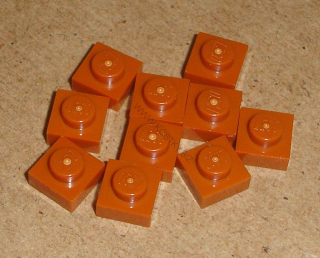 Lego 200075-X (3024) destička, podložka 1x1 10 ks POUŽITÉ