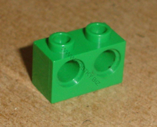 Lego 506645 (32000) technic kostka 1x2 zelená 1 ks POUŽITÉ