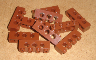 Lego 506830-X (3701) technic kostka 1x4 10 ks POUŽITÉ
