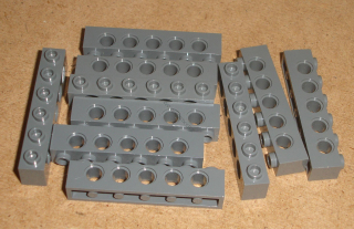 Lego 506875-X (3894) technic kostka 1x6 10 ks POUŽITÉ