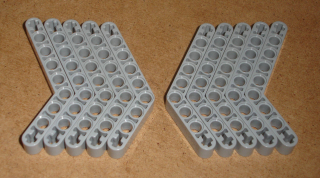 Lego 520210-X (6629) technic rameno 1x9 10 ks POUŽITÉ