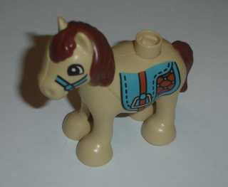 Lego Duplo D00666 (horse05c01pb03) kůň béžový - poník POUŽITÉ