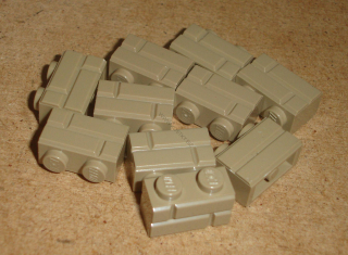 Lego 151860-X (98283) kostky ve tvaru cihly, zdi 10 ks POUŽITÉ