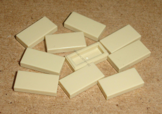 Lego 600595-X (3069) hladké kostky 1x2 10 ks POUŽITÉ