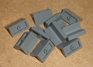 Lego 605300-X (4865b) panel 1x2x1 10 ks POUŽITÉ