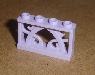 Lego 425220 (19121) plot, zábradlí 1x4x2 s ornamenty 1 ks POUŽITÉ