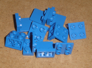 Lego 253070-X (99207) bracket 1x2 - 2x2 inverted 10 ks POUŽITÉ