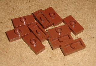 Lego 256325-X (3794a) destička speciální 1x2 10 ks POUŽITÉ