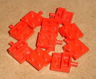 Lego 260050-X (4488) destička speciální 2x2, náprava, malý pin 10 ks POUŽITÉ