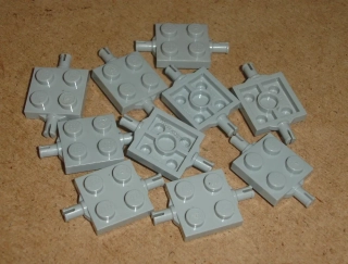 Lego 260080-X (4600) destička speciální 2x2, náprava, malý pin 10 ks POUŽITÉ