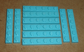 Lego 201375-X (3666) destička, podložka 1x6 10 ks POUŽITÉ