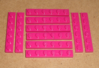 Lego 201370-X (3666) destička, podložka 1x6 10 ks POUŽITÉ