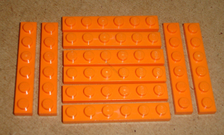 Lego 201405-X (3666) destička, podložka 1x6 10 ks POUŽITÉ