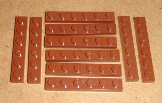 Lego 201425-X (3666) destička, podložka 1x6 10 ks POUŽITÉ
