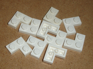 Lego 202300-X (2420) destička 2x2 rohová 10 ks POUŽITÉ