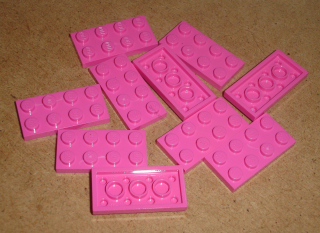 Lego 202610-X (3020) destička, podložka 2x4 10 ks POUŽITÉ