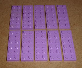 Lego 202950-X (3795) destička, podložka 2x6 10 ks POUŽITÉ