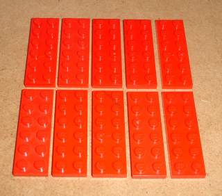 Lego 202980-X (3795) destička, podložka 2x6 10 ks POUŽITÉ
