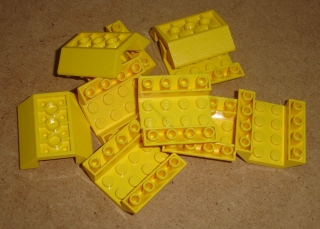 Lego 300900-X (4854) šikmá, inverted 45 4x4 10 ks POUŽITÉ