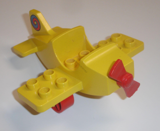 Lego Duplo D45066 letadlo menší žluté s kolečky (stav viz foto) POUŽITÉ