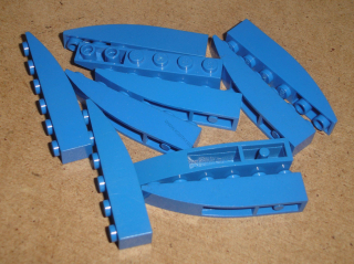 Lego 701297-X (42023) šikmá, zakulacená 6x1 10 ks POUŽITÉ