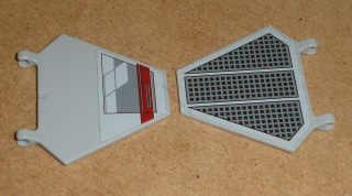 Lego 930285-2X (x1435) vlajka 5x6 šestiúhelník s nálepkou na obou stranách 1+1 ks POUŽITÉ