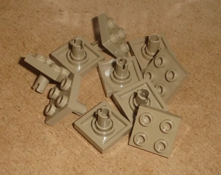 Lego 259770-X (2476) destička speciální 2x2, s pinem 10 ks POUŽITÉ