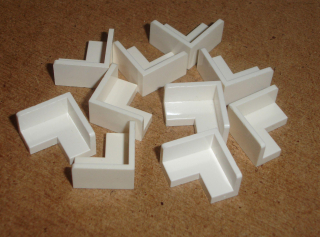 Lego 607030-X (91501) panel 2x2x1 rohový 10 ks POUŽITÉ
