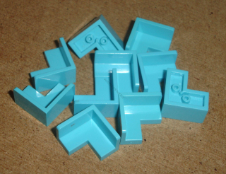 Lego 607020-X (91501) panel 2x2x1 rohový 10 ks POUŽITÉ