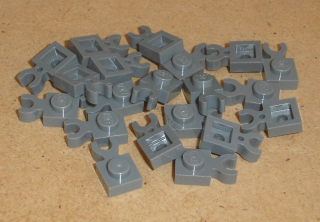 Lego 250192-X (4085d) destička speciální 1x1 s klipem 20 ks POUŽITÉ