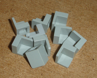 Lego 605060-X (6231) panel 1x1x1 roh 10 ks POUŽITÉ