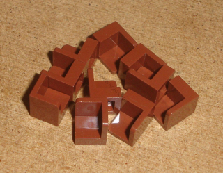 Lego 605085-X (6231) panel 1x1x1 roh 10 ks POUŽITÉ