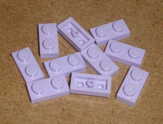Lego 200435-X (3023) destička, podložka 1x2 10 ks POUŽITÉ