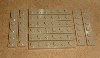 Lego 201325-X (3666) destička, podložka 1x6 10 ks POUŽITÉ