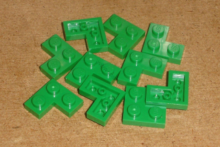 Lego 202200-X (2420) destička 2x2 rohová 10 ks POUŽITÉ